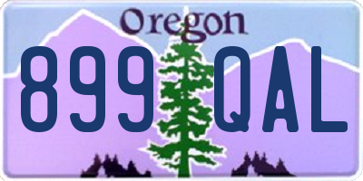 OR license plate 899QAL