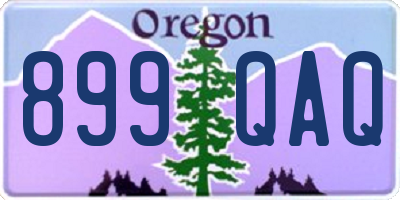 OR license plate 899QAQ