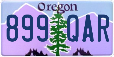 OR license plate 899QAR