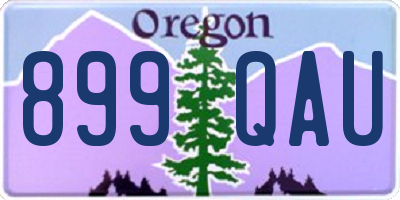 OR license plate 899QAU