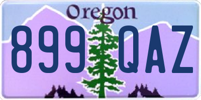 OR license plate 899QAZ