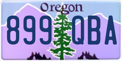 OR license plate 899QBA