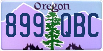 OR license plate 899QBC