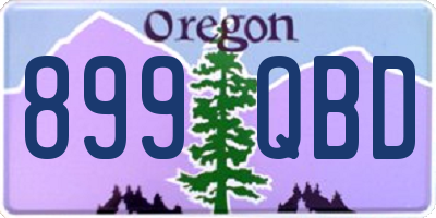 OR license plate 899QBD