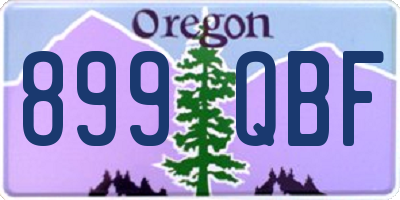OR license plate 899QBF