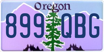 OR license plate 899QBG