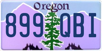 OR license plate 899QBI