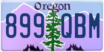 OR license plate 899QBM