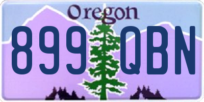 OR license plate 899QBN