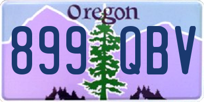 OR license plate 899QBV