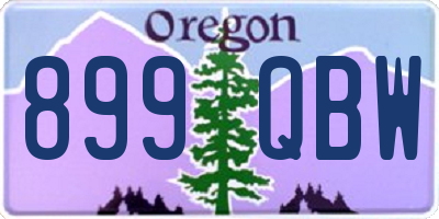 OR license plate 899QBW