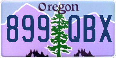 OR license plate 899QBX