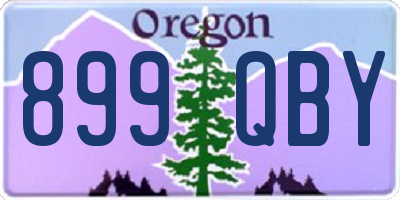 OR license plate 899QBY