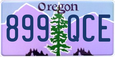 OR license plate 899QCE