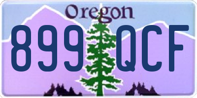 OR license plate 899QCF