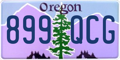 OR license plate 899QCG