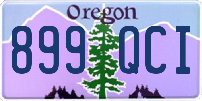 OR license plate 899QCI