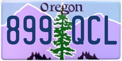 OR license plate 899QCL