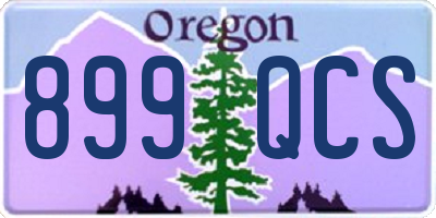 OR license plate 899QCS