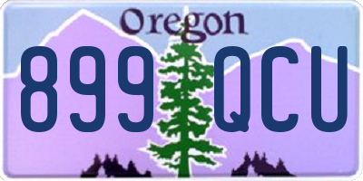 OR license plate 899QCU