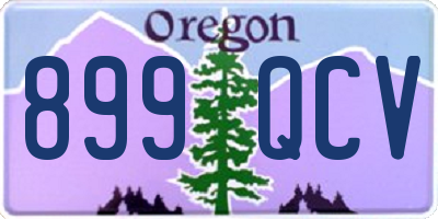 OR license plate 899QCV