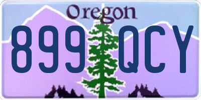 OR license plate 899QCY