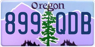 OR license plate 899QDB