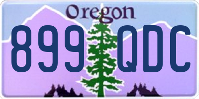OR license plate 899QDC