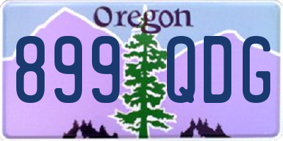 OR license plate 899QDG
