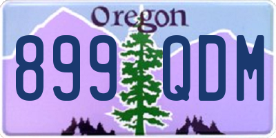 OR license plate 899QDM