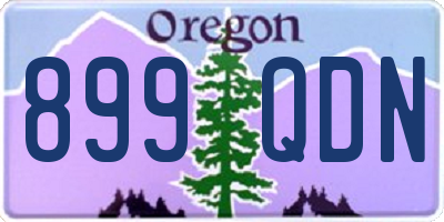 OR license plate 899QDN