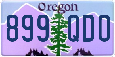 OR license plate 899QDO