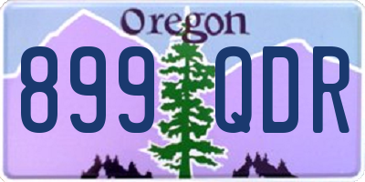 OR license plate 899QDR