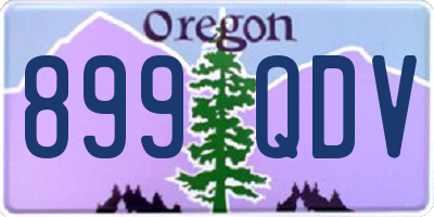 OR license plate 899QDV
