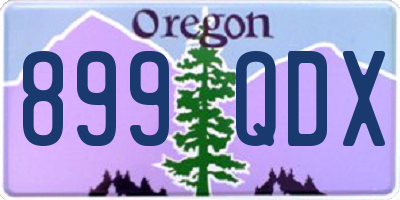 OR license plate 899QDX