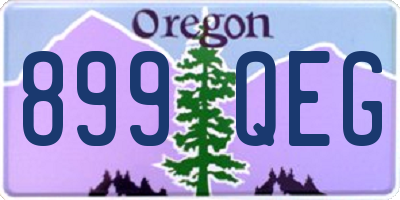OR license plate 899QEG