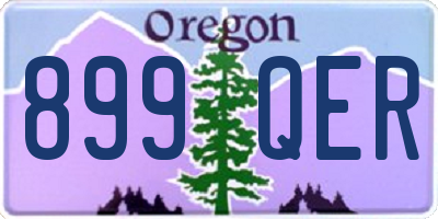 OR license plate 899QER