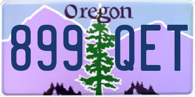 OR license plate 899QET