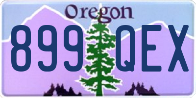 OR license plate 899QEX