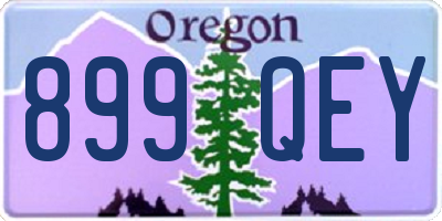 OR license plate 899QEY