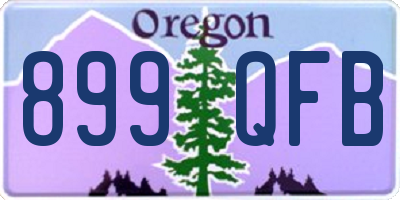 OR license plate 899QFB