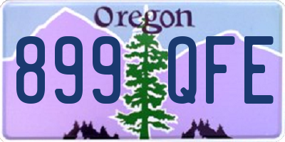 OR license plate 899QFE