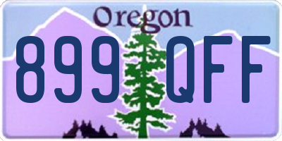 OR license plate 899QFF