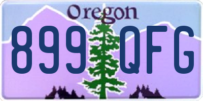 OR license plate 899QFG