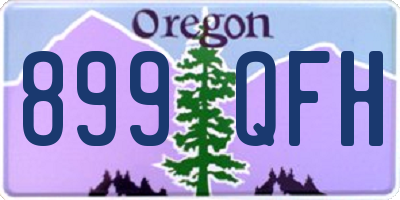 OR license plate 899QFH