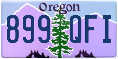 OR license plate 899QFI
