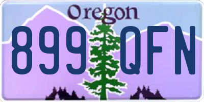OR license plate 899QFN