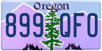 OR license plate 899QFO