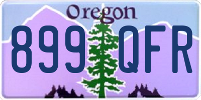 OR license plate 899QFR