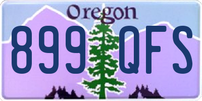 OR license plate 899QFS